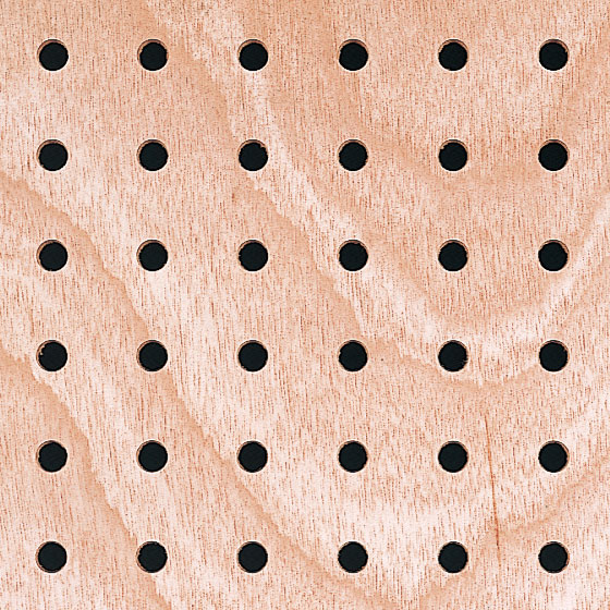 インテリア :: 腰壁材 :: パンチングボード :: パンチングボード：丸穴タイプ30ミリピッチ シナ合板 (2430×606)